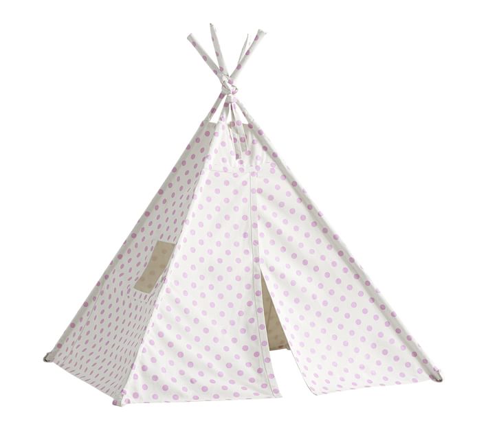 710x626 Lilac Dot Mini Teepee Pottery Barn Kids