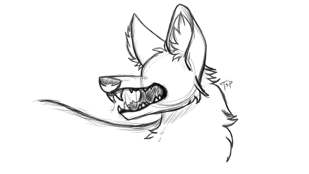 1024x576 Sketch] Dog Teeth By Altairrr