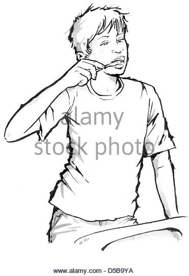 371x540 Child Brushing Teeth Black And White Stock Photos Amp Images