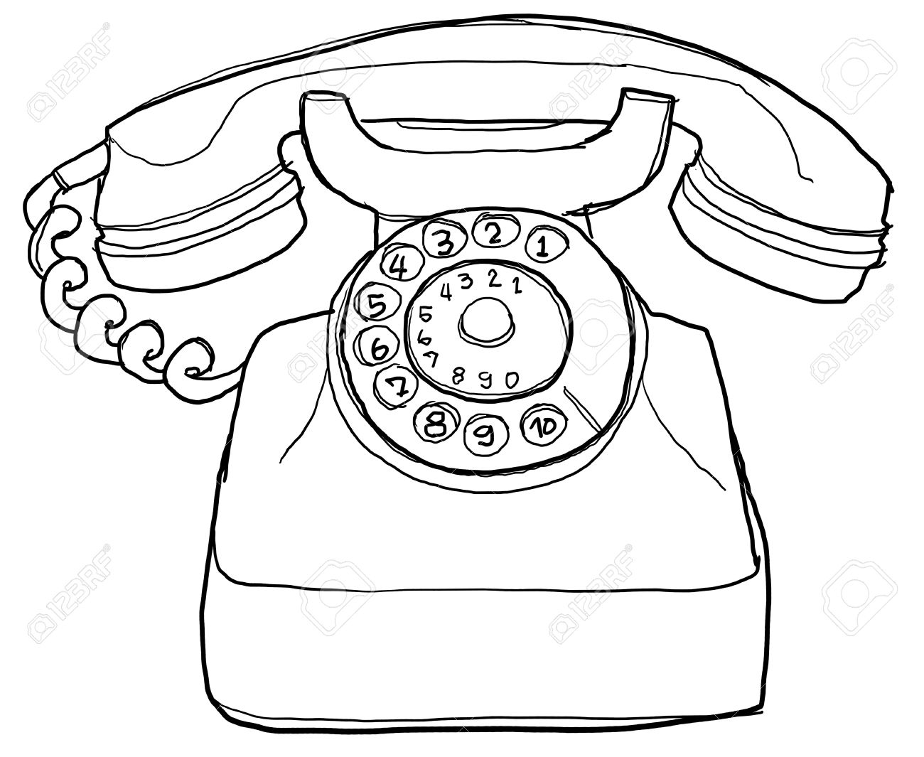 1300x1065 Old Telephone Bampw Stock Photo, Picture And Royalty Free Image