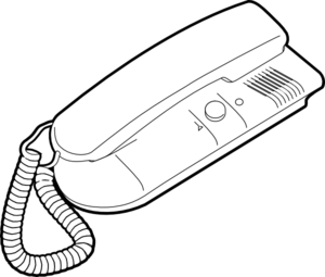 300x255 Outline Telephone Clip Art