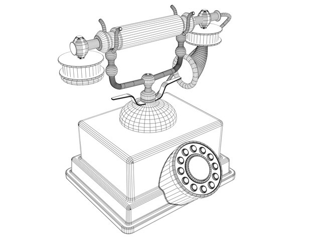640x480 3d Model Vintage Telephone Cgtrader