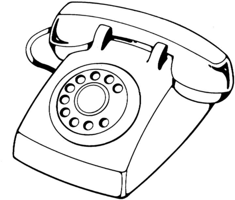 480x408 Telephone Device Coloring Page Free Printable Coloring Pages