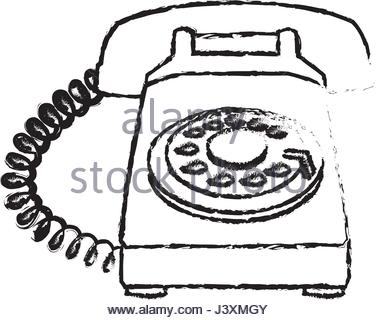 376x320 Drawing Telephone Call Communication Vector Illustration Eps 10
