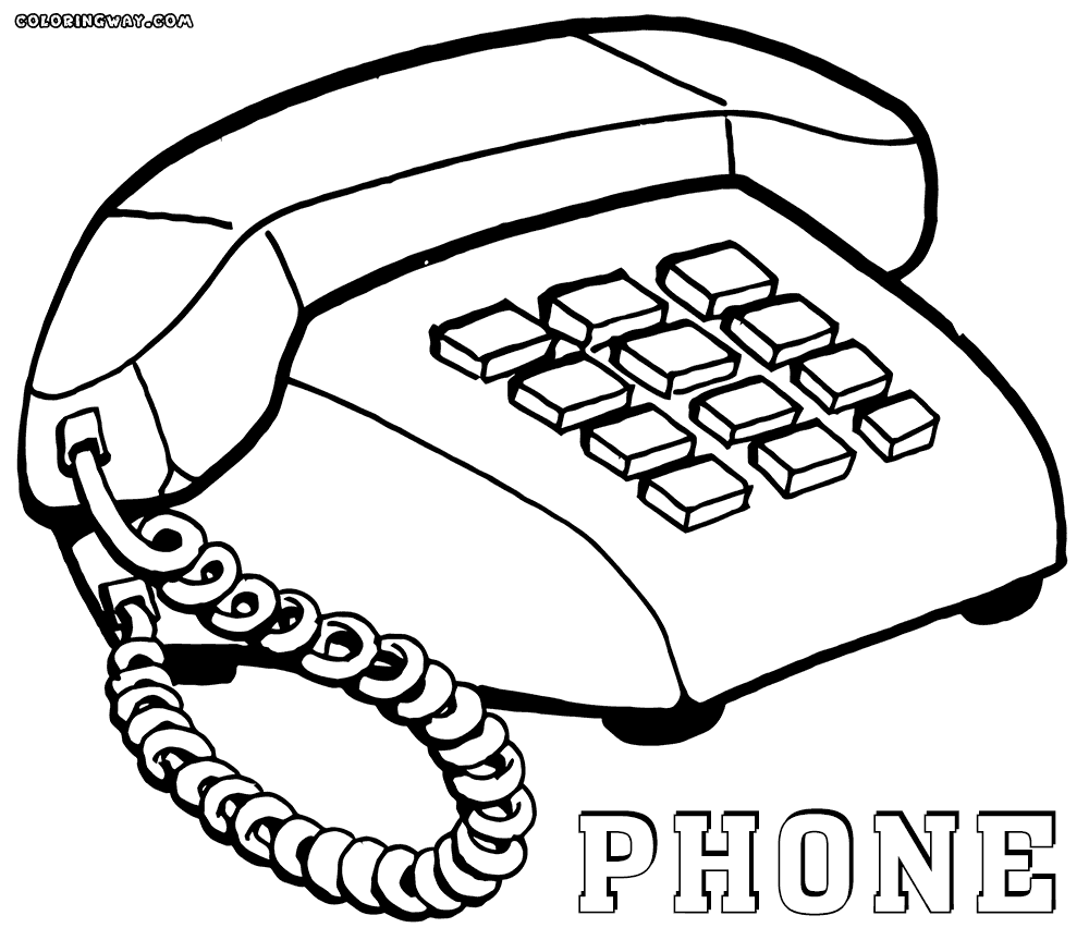 1000x863 Cell Phone Coloring Pages