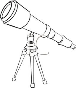 257x300 Art Image A Black And White Telescope