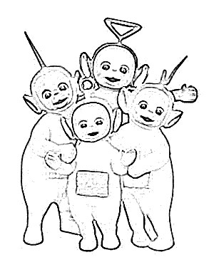 300x375 Teletubbies Cartoon Sketch