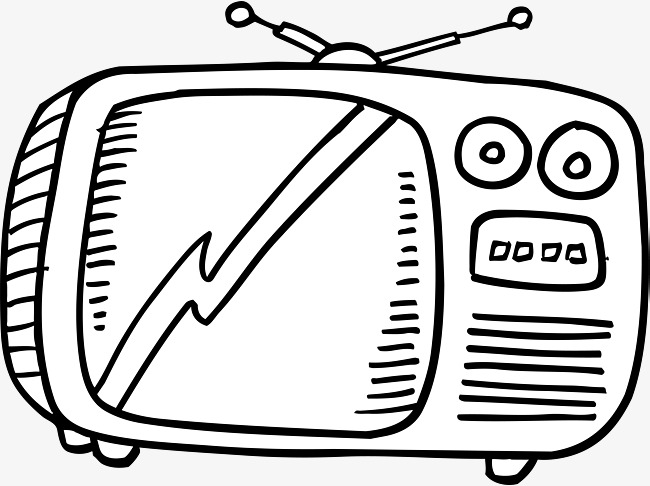 650x486 Retro Tv, Television, Hand Drawn Tv Set Png Image For Free Download