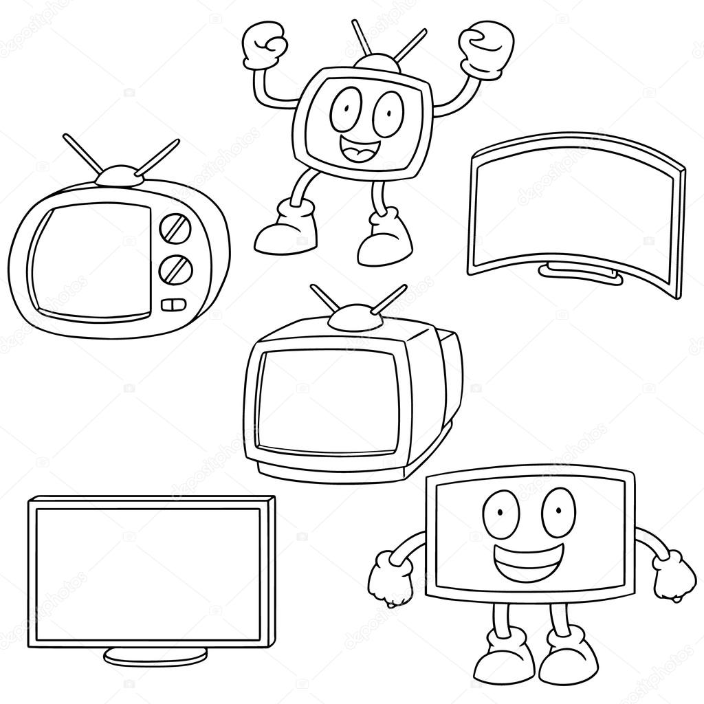 1024x1024 Vector Set Of Television Stock Vector Ourlifelooklikeballoon
