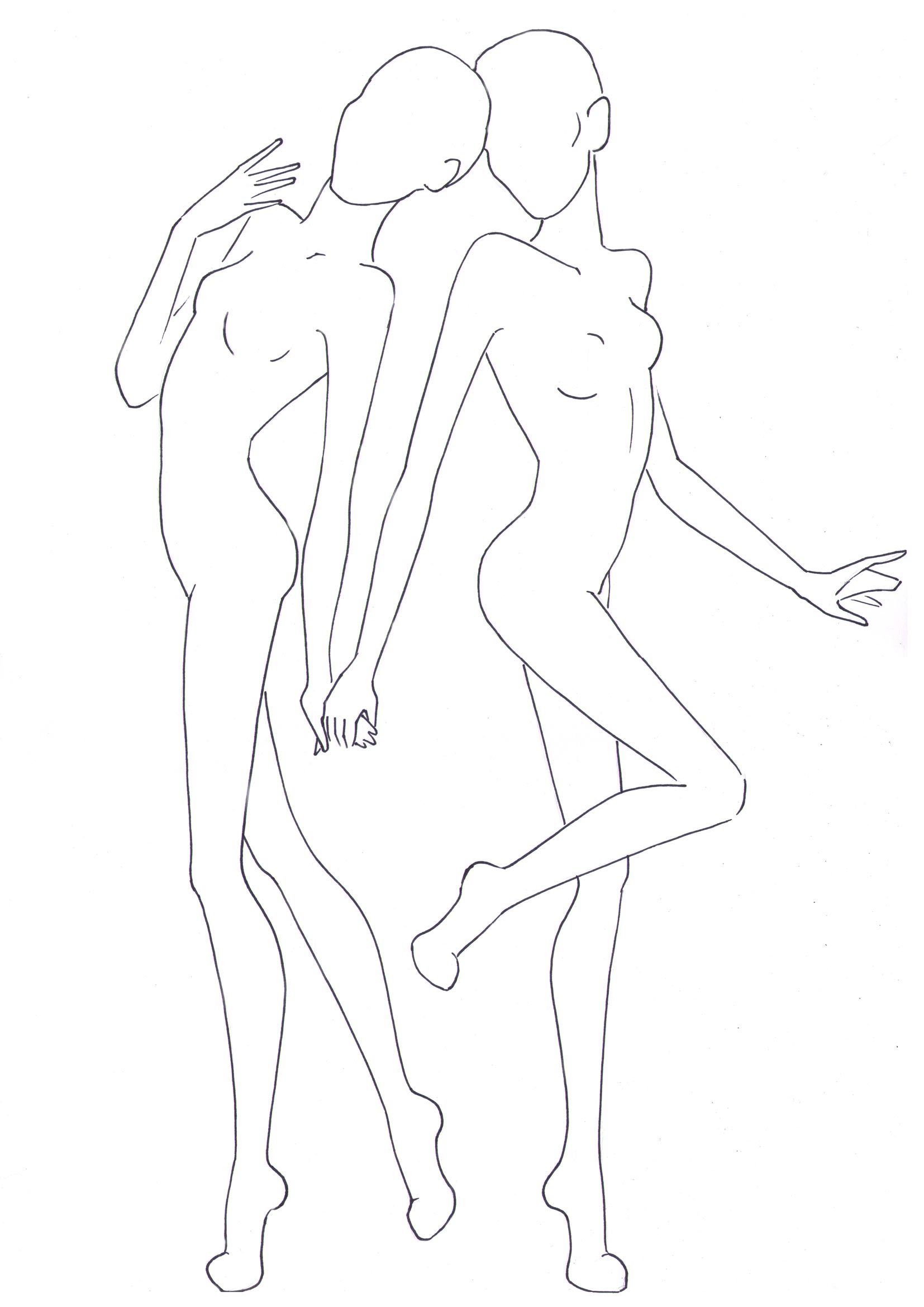 1654x2339 Figure Template 13 Outline Art Outlines, Template