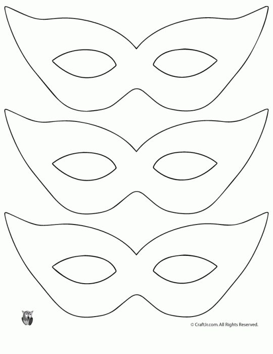 540x700 Free Printable Masquerade Mask Templates