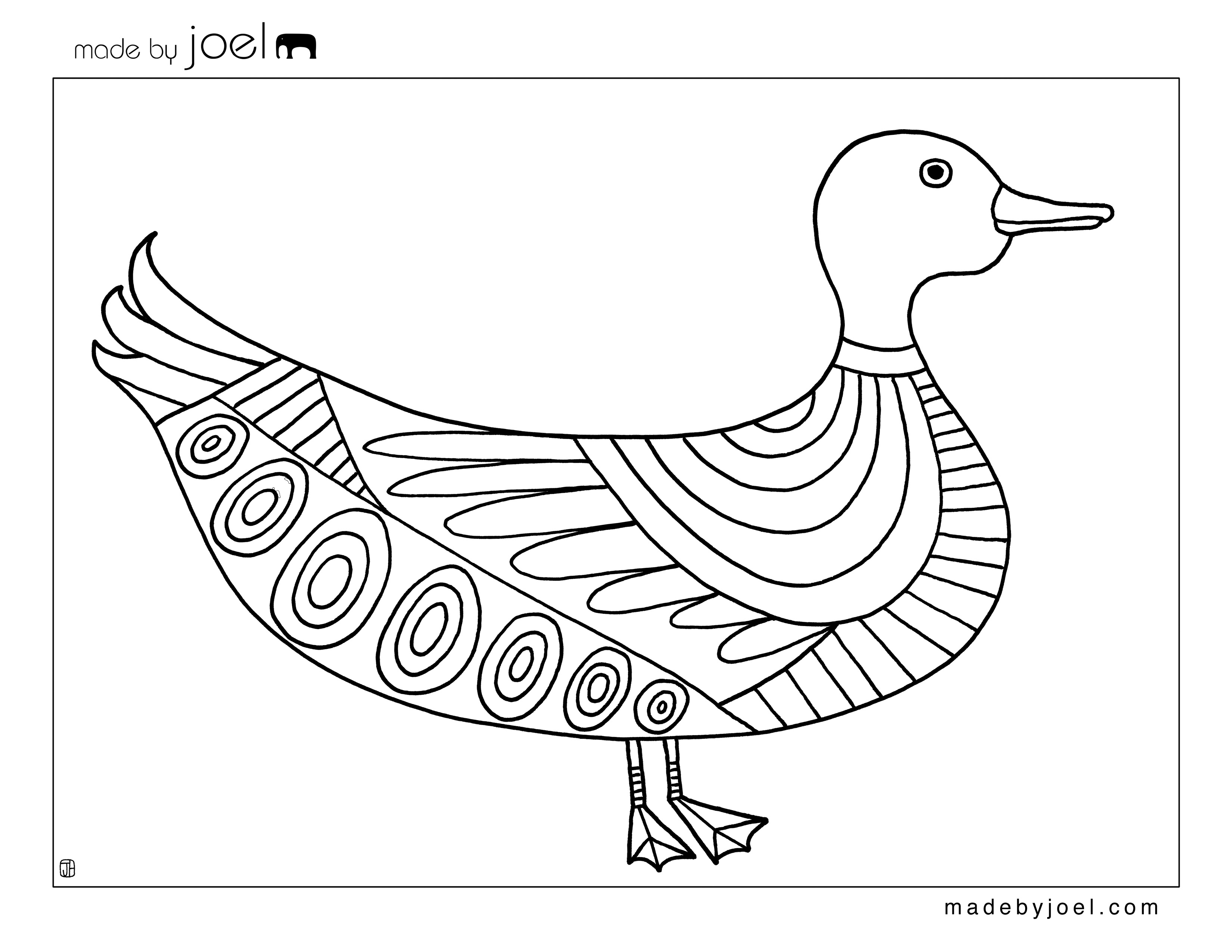 3300x2550 Free Coloring Pages Of Animals Ducks In A Row Made By Joel Duck