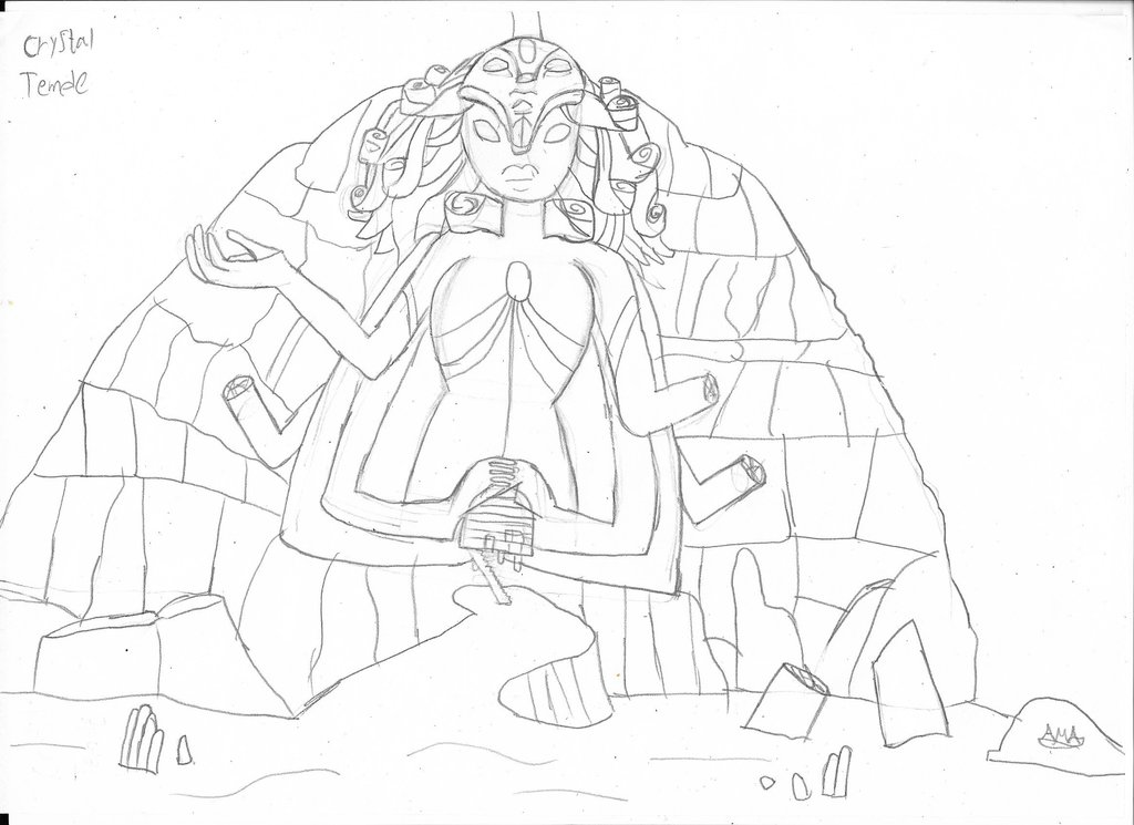 1024x745 Crystal Temple Drawing By Objectshows200