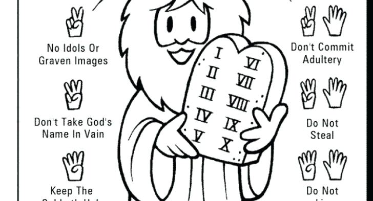 728x393 10 Commandments Coloring Page Joandco.co