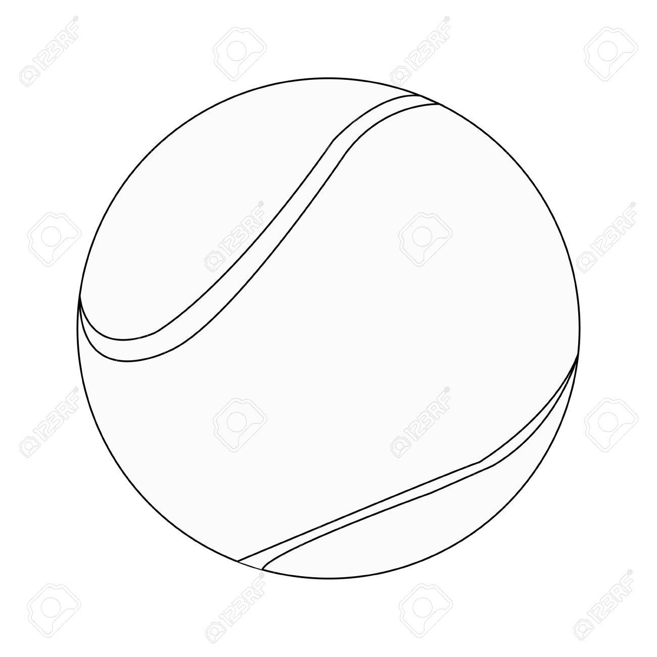 1300x1300 Silhouette Of A Tennis Ball Stock Photo, Picture And Royalty Free