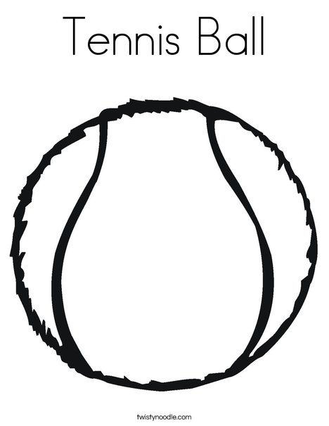 468x605 Tennis Ball Coloring Page