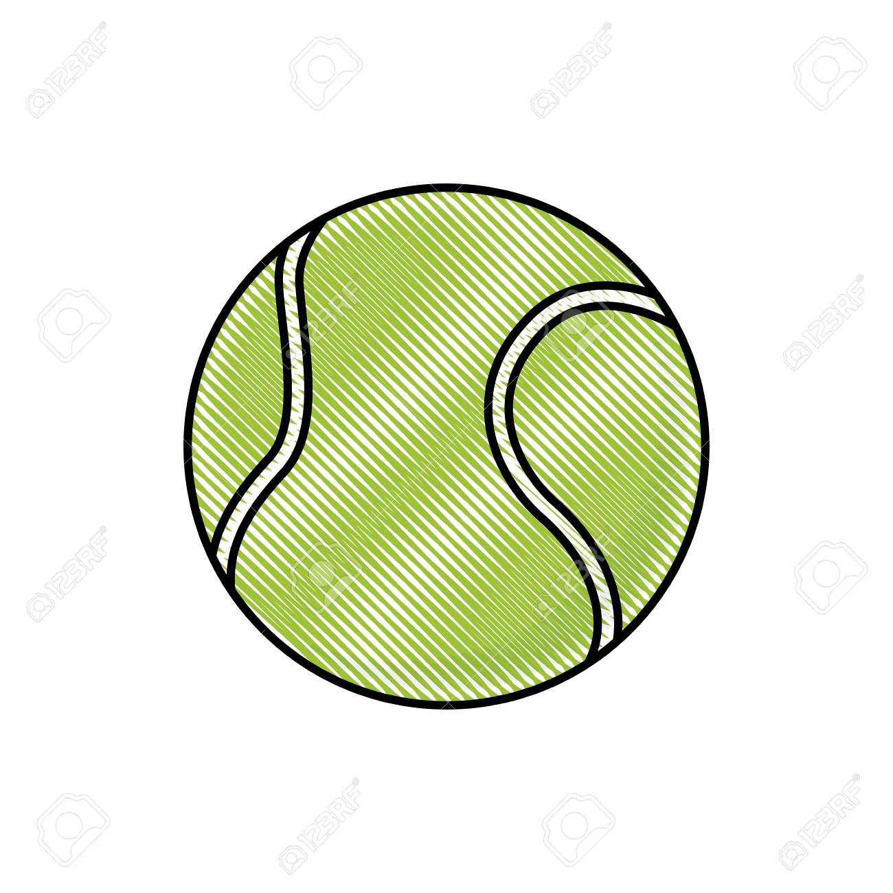 1300x1300 Drawing Tennis Ball Sport Competition Element Vector Illustration