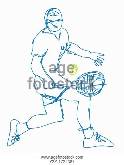 427x568 Illustration, Tennis Players, Sw, Pencil Drawing, Drawing