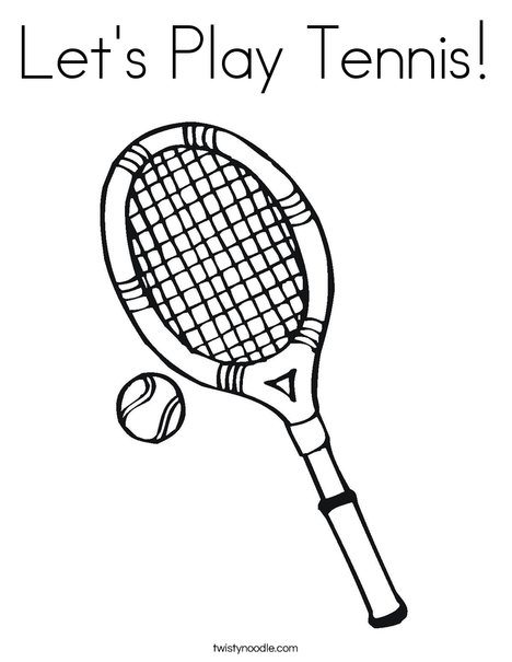 468x605 Let's Play Tennis Coloring Page