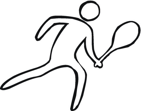 480x379 Man With Tennis Racket Coloring Page Free Printable Coloring Pages