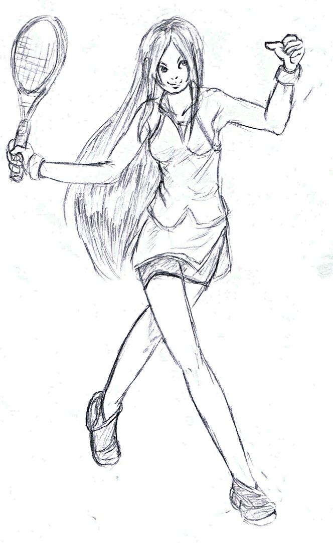 664x1084 Manga Reference Tennis Girl By Lizzardqueeng