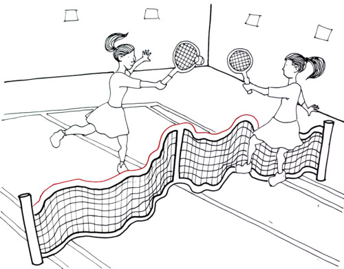 500x391 Two People Playing Tennis