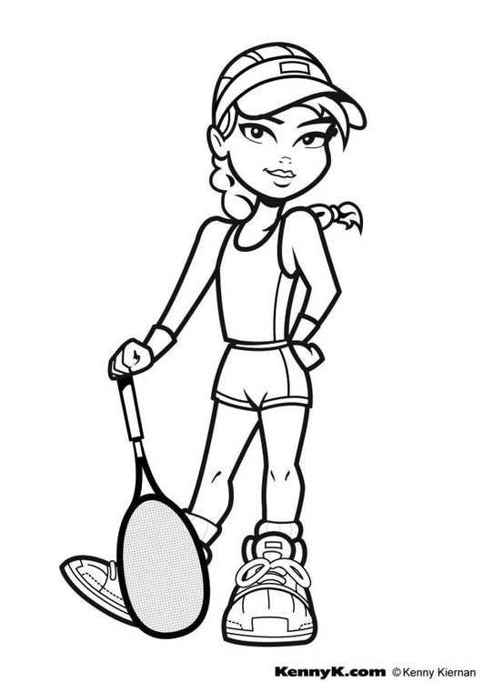 531x750 Coloring Page Tennis