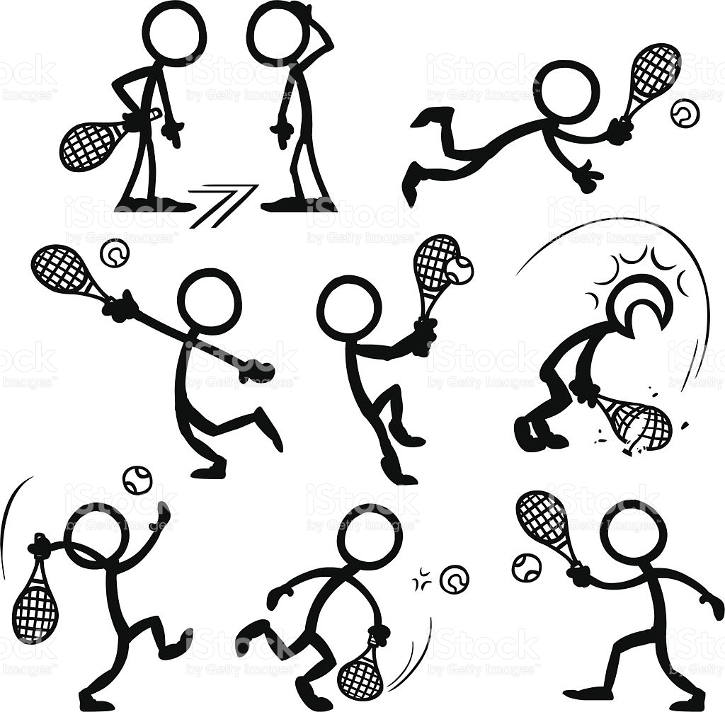 1024x1006 Stickfigures Playing Tennis. Stickfigures In A Variety Of Poses