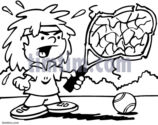 548x436 Free Drawing Of A Tennis Girl Bw From The Category Sports