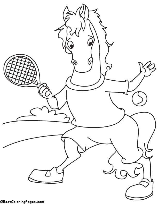 612x792 Lawn Tennis Coloring Pages