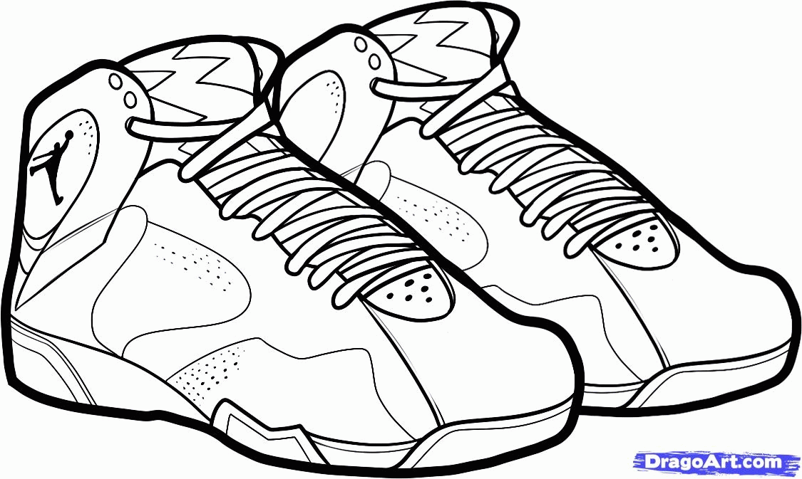 1125x673 Tennis Shoe Coloring Page