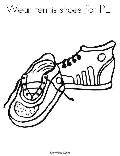 468x605 Wear Tennis Shoes For Pe Coloring Page