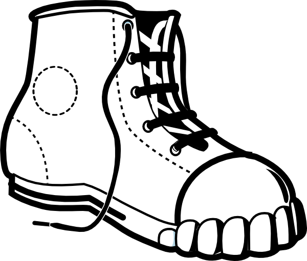 600x511 Tennis Shoe Clipart Black And White 3