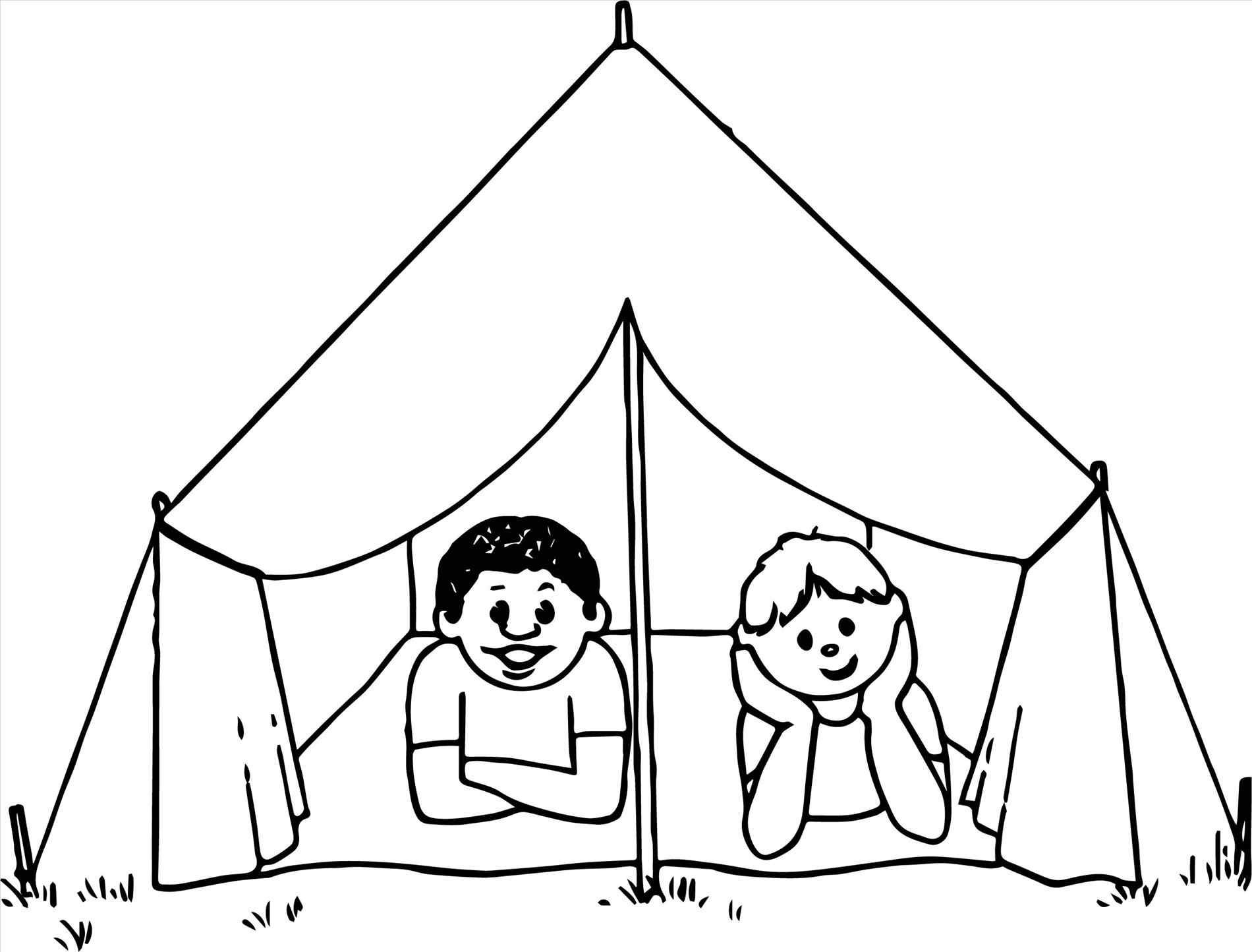 Camping Tent Clip Art Sketch Coloring Page 4368 | The Best Porn Website
