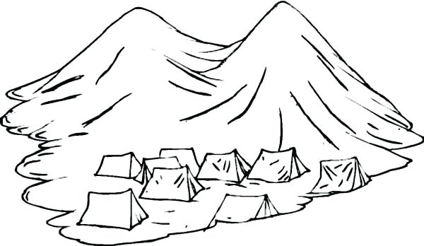 600x348 Tent Coloring Page Colouring In Sweet The Forest