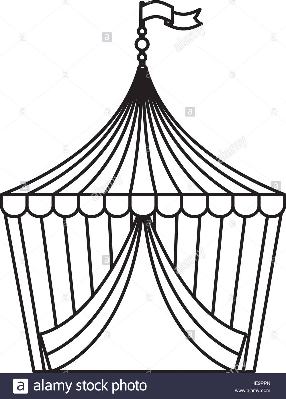 998x1390 Circus Tent Isolated Icon Vector Illustration Design Stock Vector
