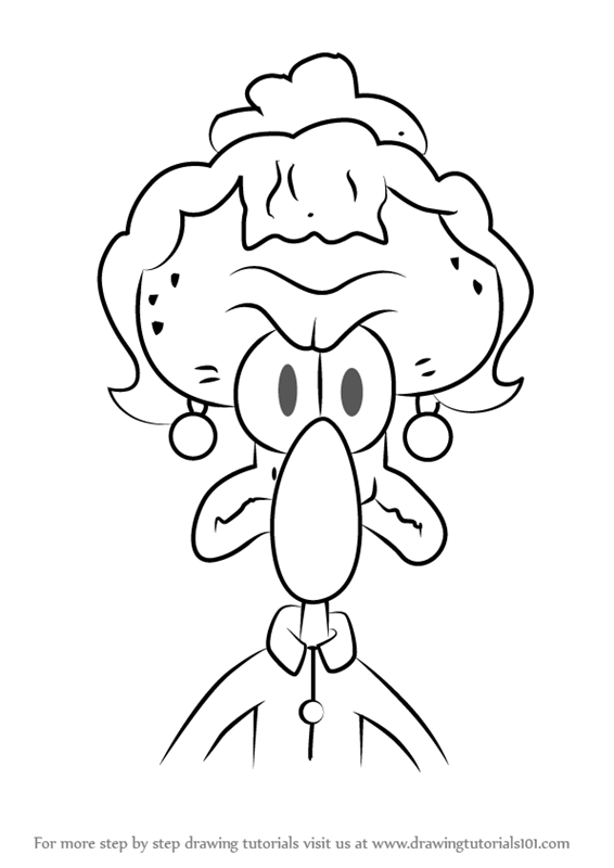 566x800 Learn How To Draw Mama Tentacles From Spongebob Squarepants