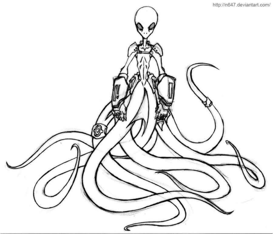 900x771 Alien Tentacles By N647