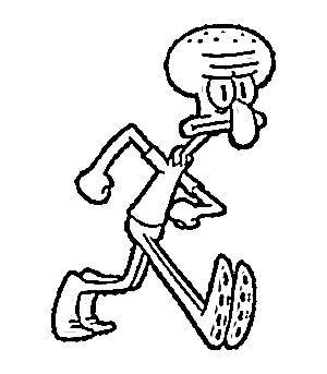 300x343 Squidward Tentacles Cartoon Sketch