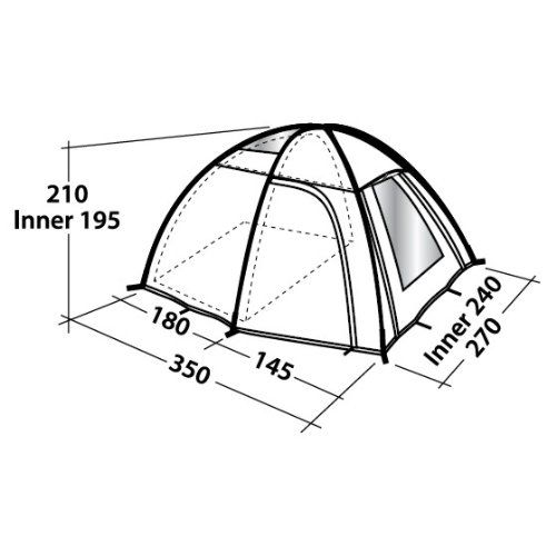 500x500 Outwell Arizona L 3 Man Dome Tent