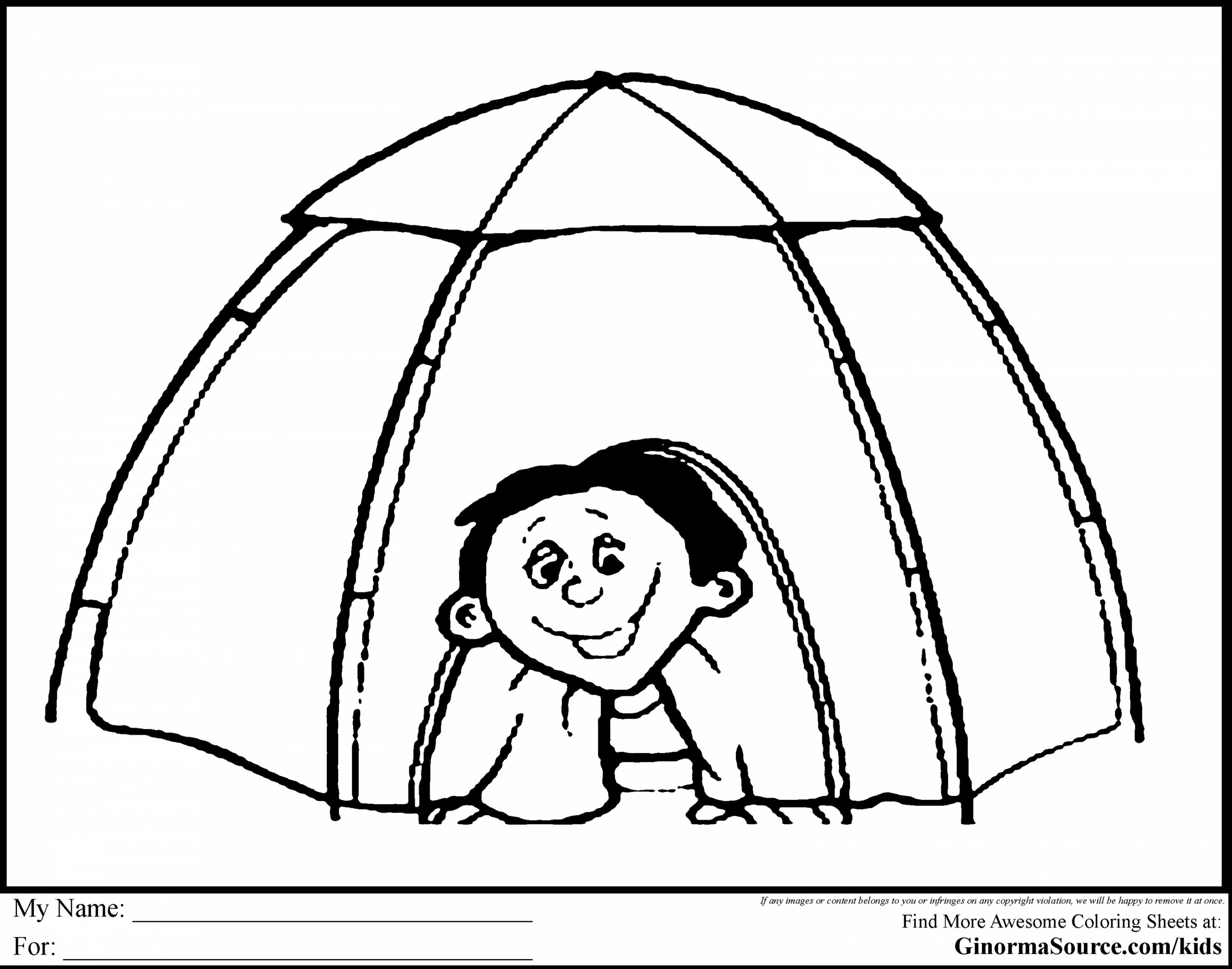 3432x2700 Tent Coloring Page Free Draw To Color