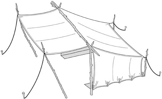 547x334 Baker Lean To, 8 X 8' Tent, 10 Oz. Flame Resistant Canvas