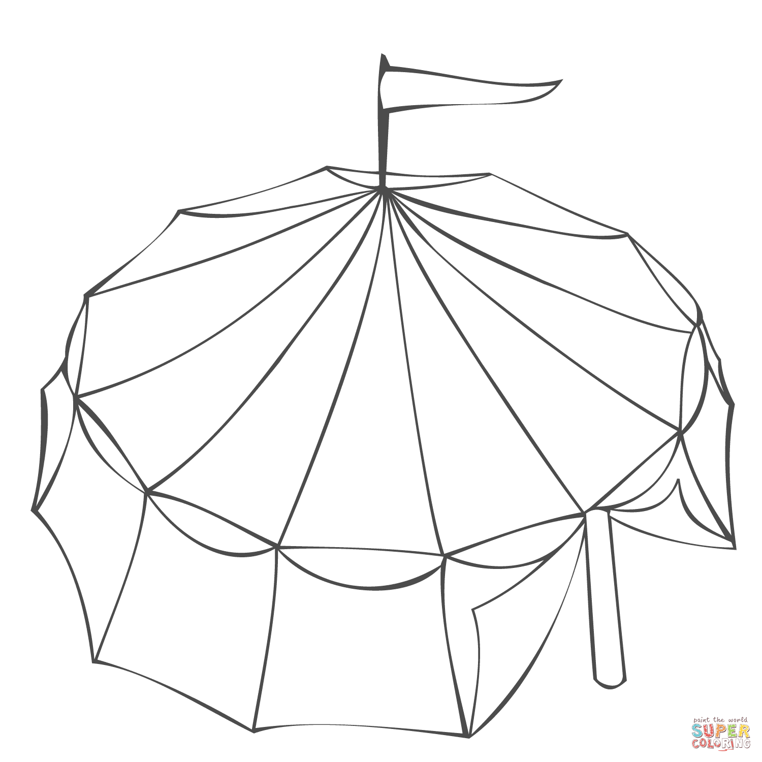 1500x1500 Circus Tent Coloring Page Coloring Page For Kids