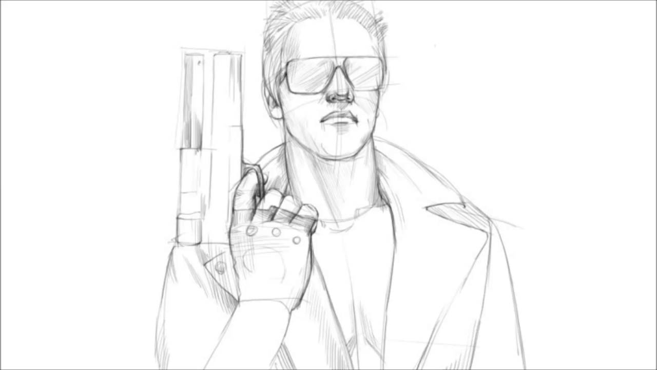 The best free Terminator drawing images. Download from 64 free drawings ...