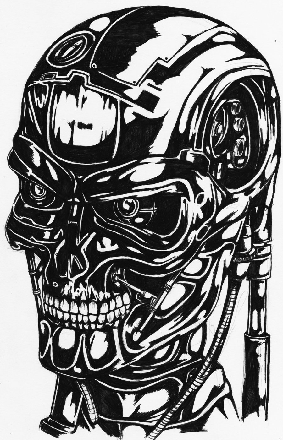 900x1401 Terminator Portrait By Darkartistdomain Terminatorsskynet