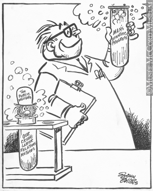 310x385 M965.199.861 The Neglected Test Tube. Drawing, Cartoon John