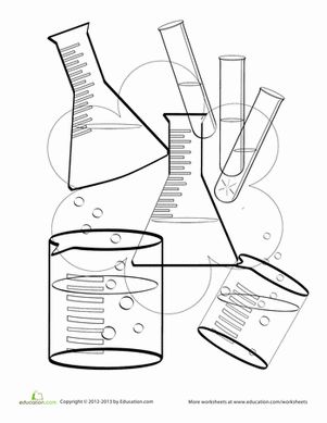 301x389 Science Coloring Page Test Tubes, Chemistry And Worksheets