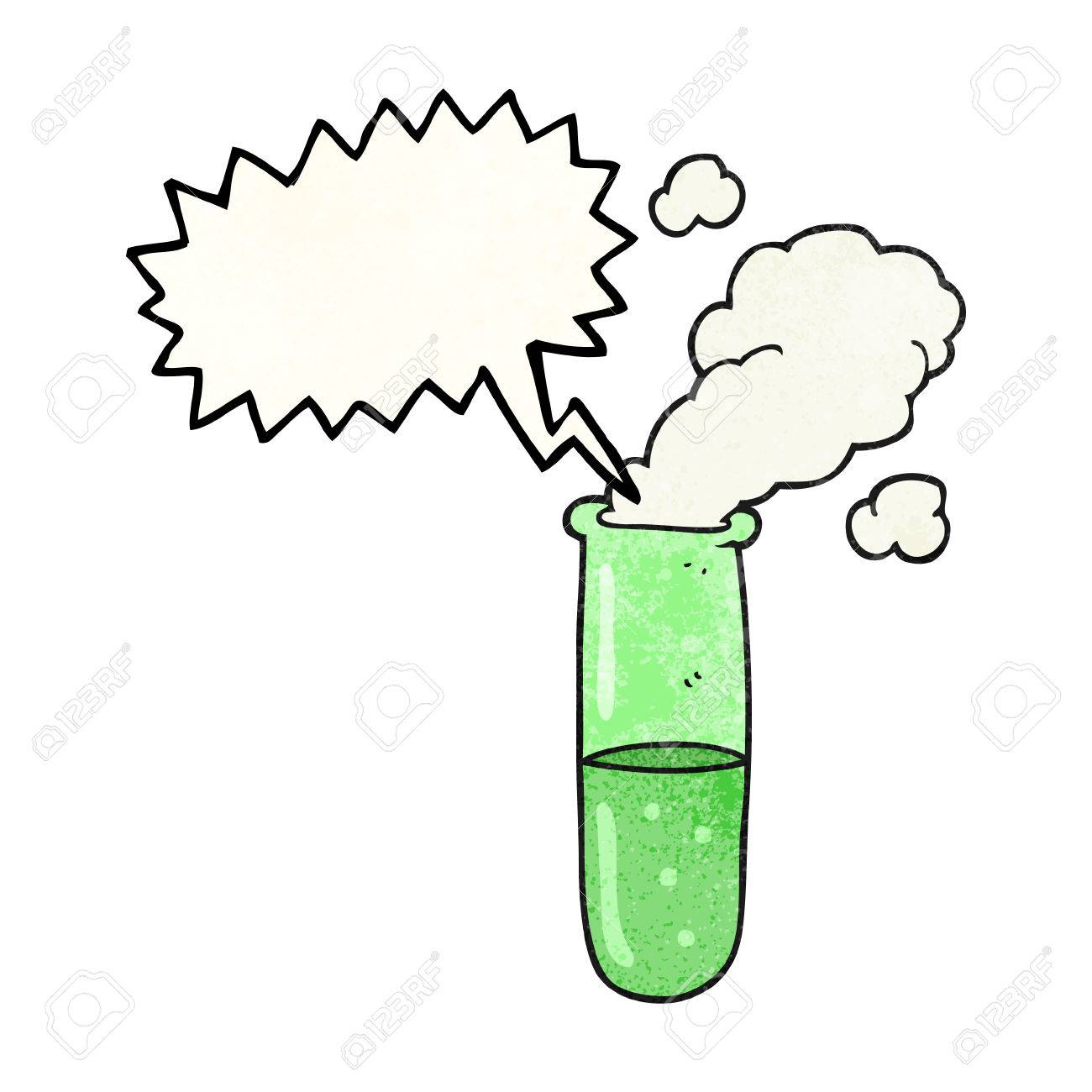 1300x1300 Freehand Speech Bubble Textured Cartoon Science Test Tube Royalty