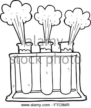 300x357 Freehand Drawn Cartoon Rack Of Test Tubes Stock Vector Art