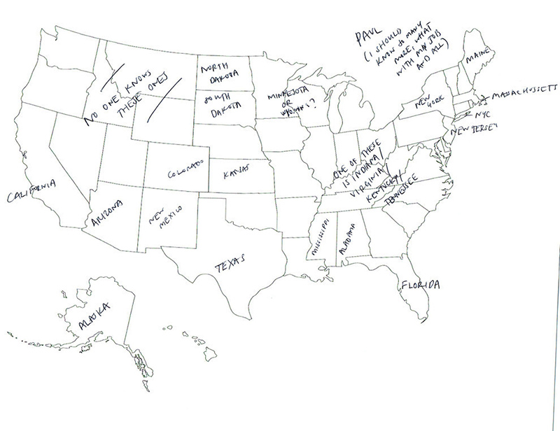 800x616 People In London Tried To Label The 50 Us States On A Map. These